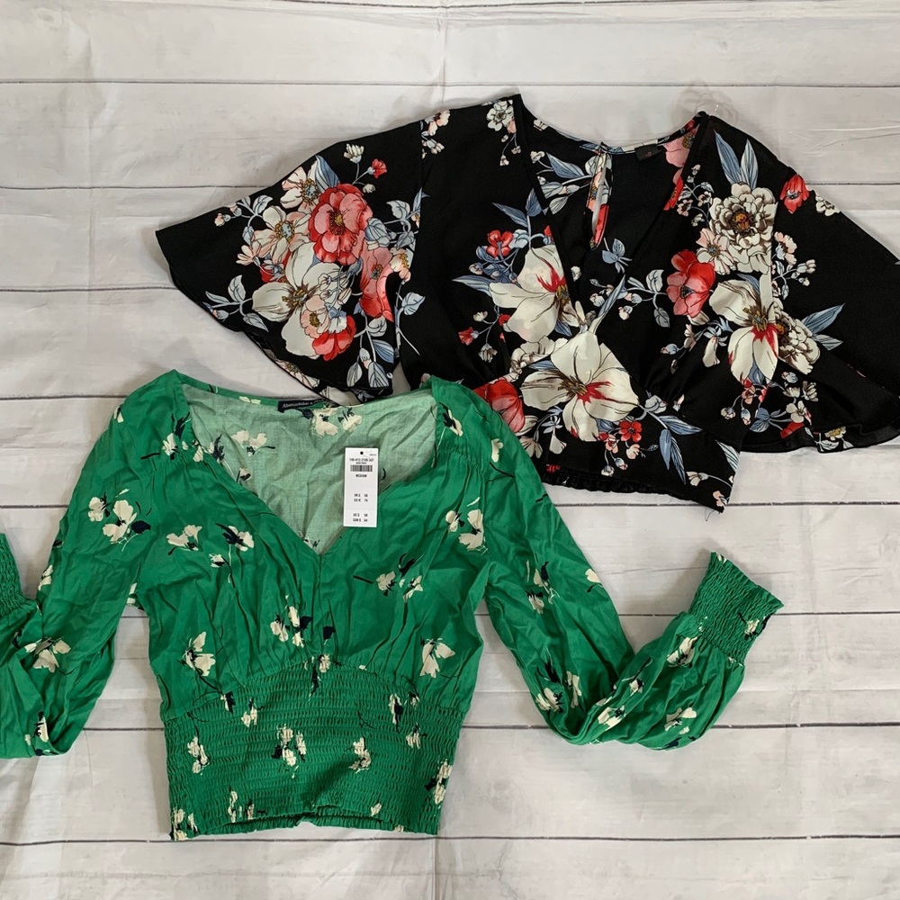 2 blouses crop top size M